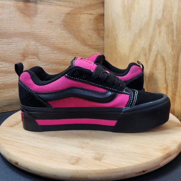 Vans Knu Womens Stack Platform Pink Black Skate Sneakers Size 9 - Picture 7 of 10